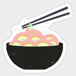 Rainbow noodles Sticker